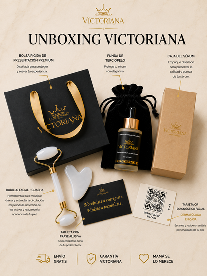 Sistema Completo Victoriana x3 + Rodillo Facial y Guasha GRATIS