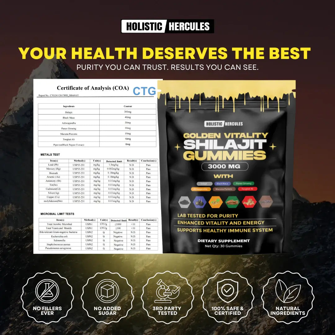 HOLISTIC HERCULES SHILAJIT 60ᵍᵘᵐᵐⁱᵉˢ